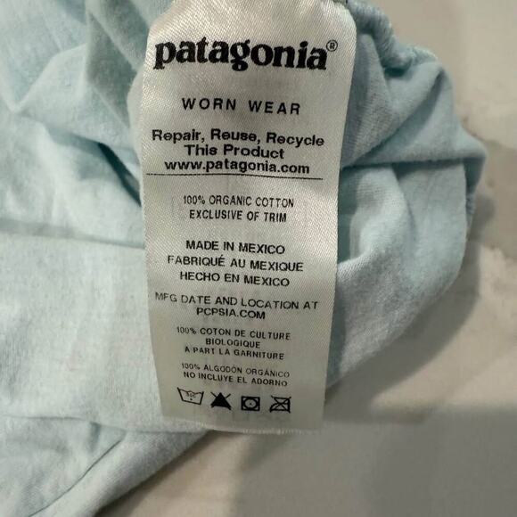 Patagonia Pastel P-6 Logo Racerback Organic Tank Top Women's Medium Light Blue - Picture 8 of 8
